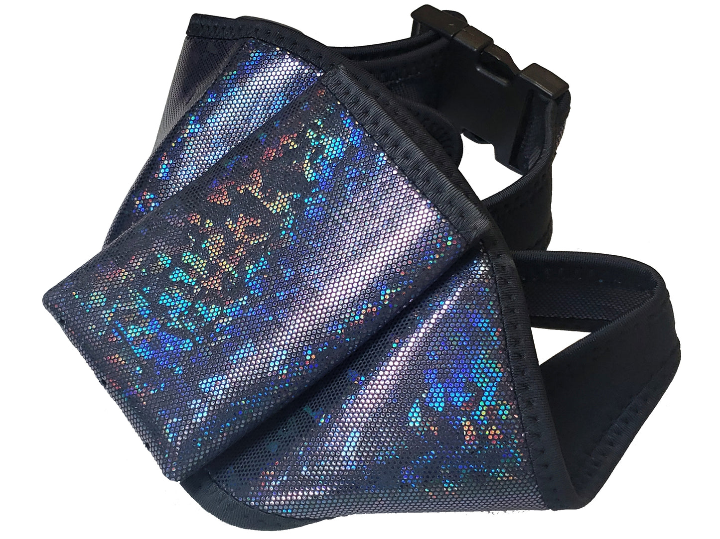 Lesmic Glitter Series -Black Adjustable Vertical Fitness / Aerobic Belt Pouches