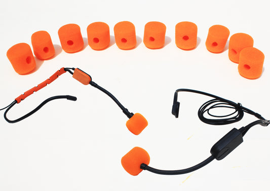 Shure SM31 / PGA31 / YesMic / Soundtechnic FITNESS 1 / AKG HC644 MD / C520 / C555 / C544 Oval Windscreen Mic Foams Windshield - 10-packs