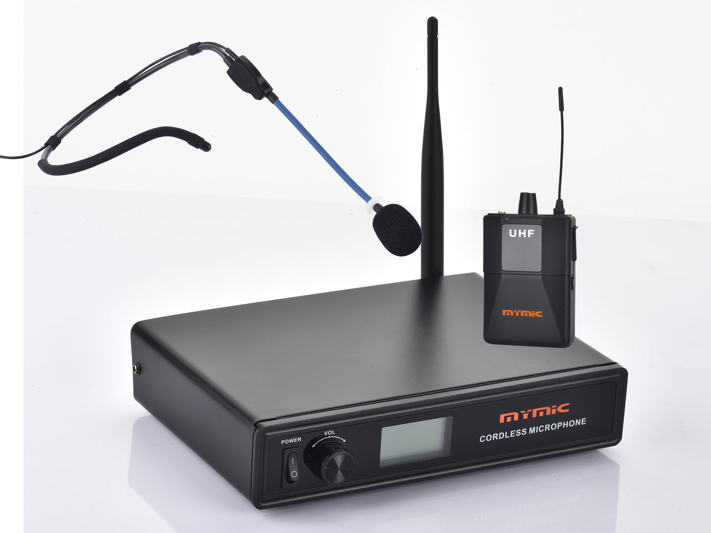 Mymic - Single Beltpack Type Commercial Sweatproof Wireless Headset Mic System with GoMic Water-Resistant Headset FSW-1000BG
