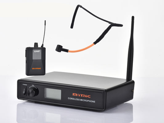 Mymic - Single Beltpack Type Commercial Waterproof Wireless Headset Mic System with YesMic Waterproof Headset FSW-1000BY