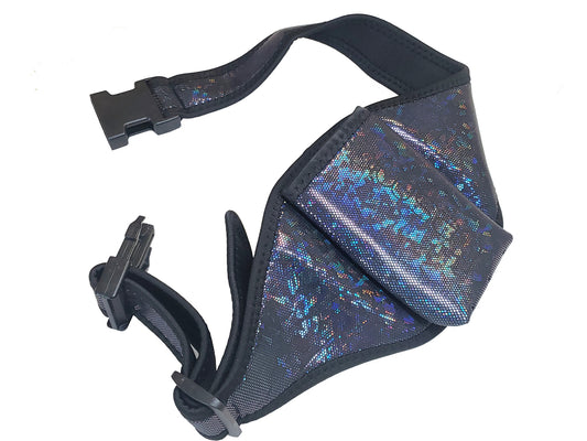 Lesmic Glitter Series -Black Adjustable Vertical Fitness / Aerobic Belt Pouches