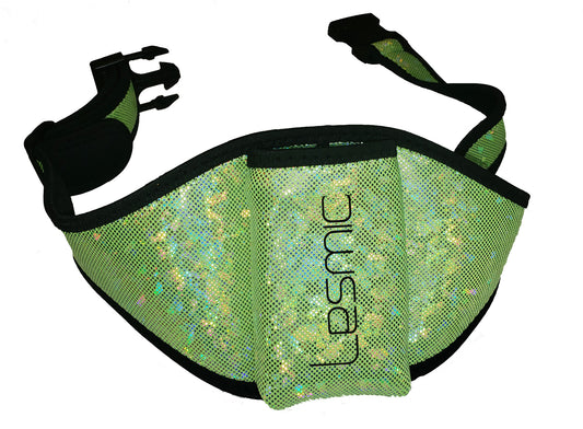 Lesmic Glitter Series -Green Adjustable Vertical Fitness / Aerobic Belt Pouches