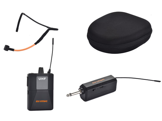Mymic - Single Beltpack Type Portable Personal Mini Waterproof Wireless Headset Mic System with YesMic Waterproof Headset Microphone FSW-3000BY