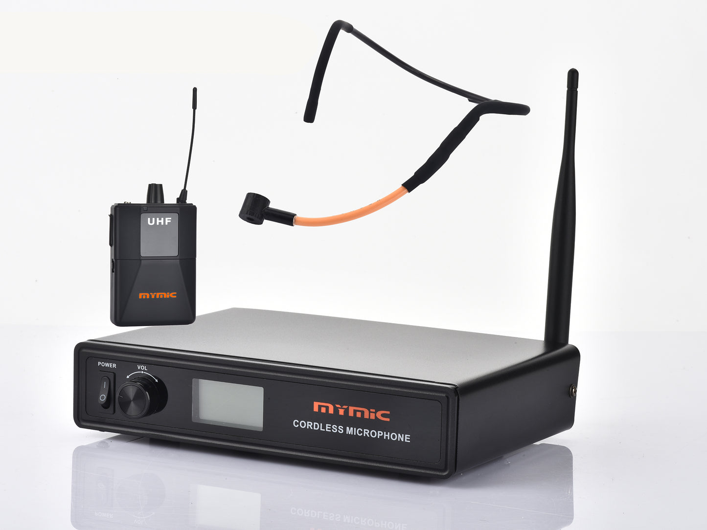 Mymic - Single Beltpack Type Commercial Waterproof Wireless Headset Mic System with YesMic Waterproof Headset FSW-1000BY